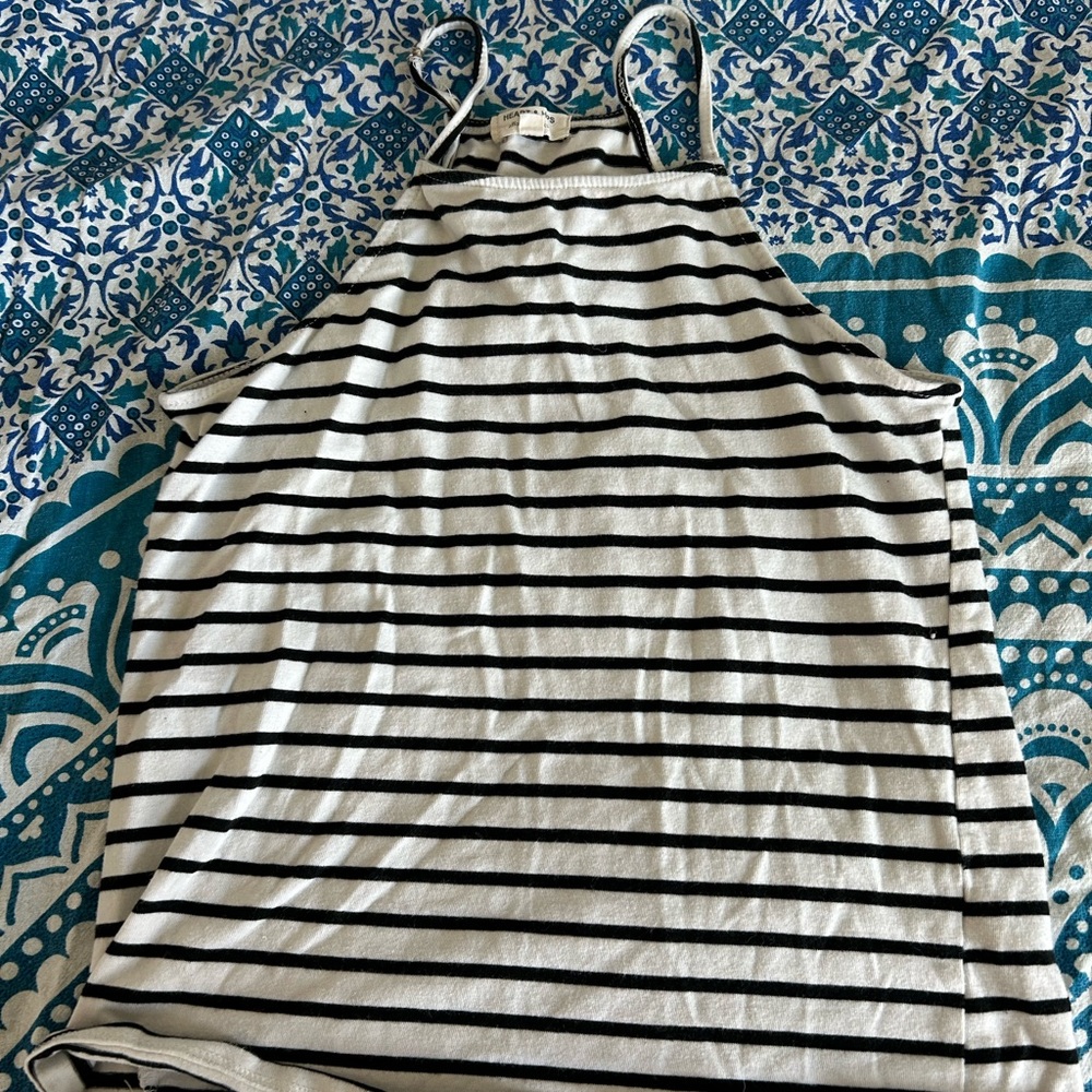 black & white stripe tank